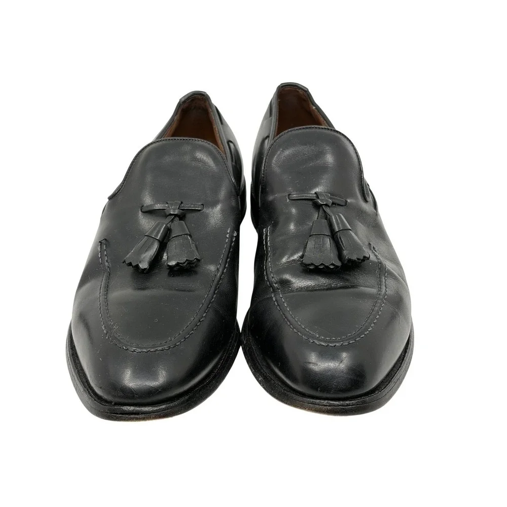 Allen Edmonds Saratoga Mens Black Leather Tassel Loafers Dress Shoes Size 11 B